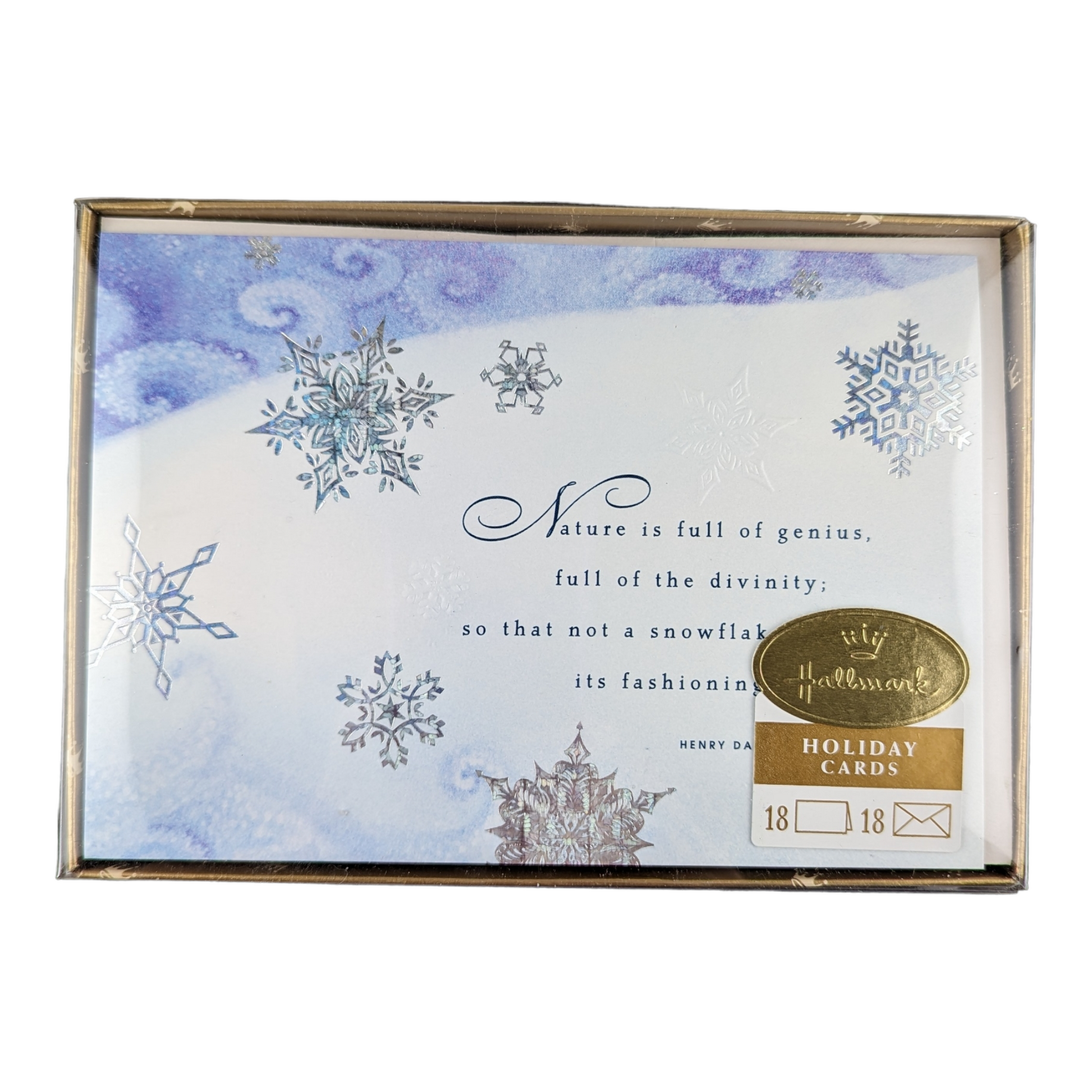 Hallmark Christmas Cards Embossed Snowflakes Boxed Set 18 - Avid Vintage
