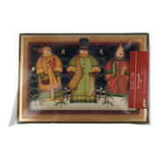 Hallmark Christmas Cards Glitter Snowmen Stars Trees Set of 18