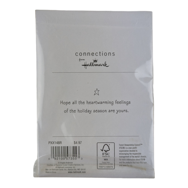 Hallmark Christmas Cards Glitter Snowmen Stars Trees Set of 18