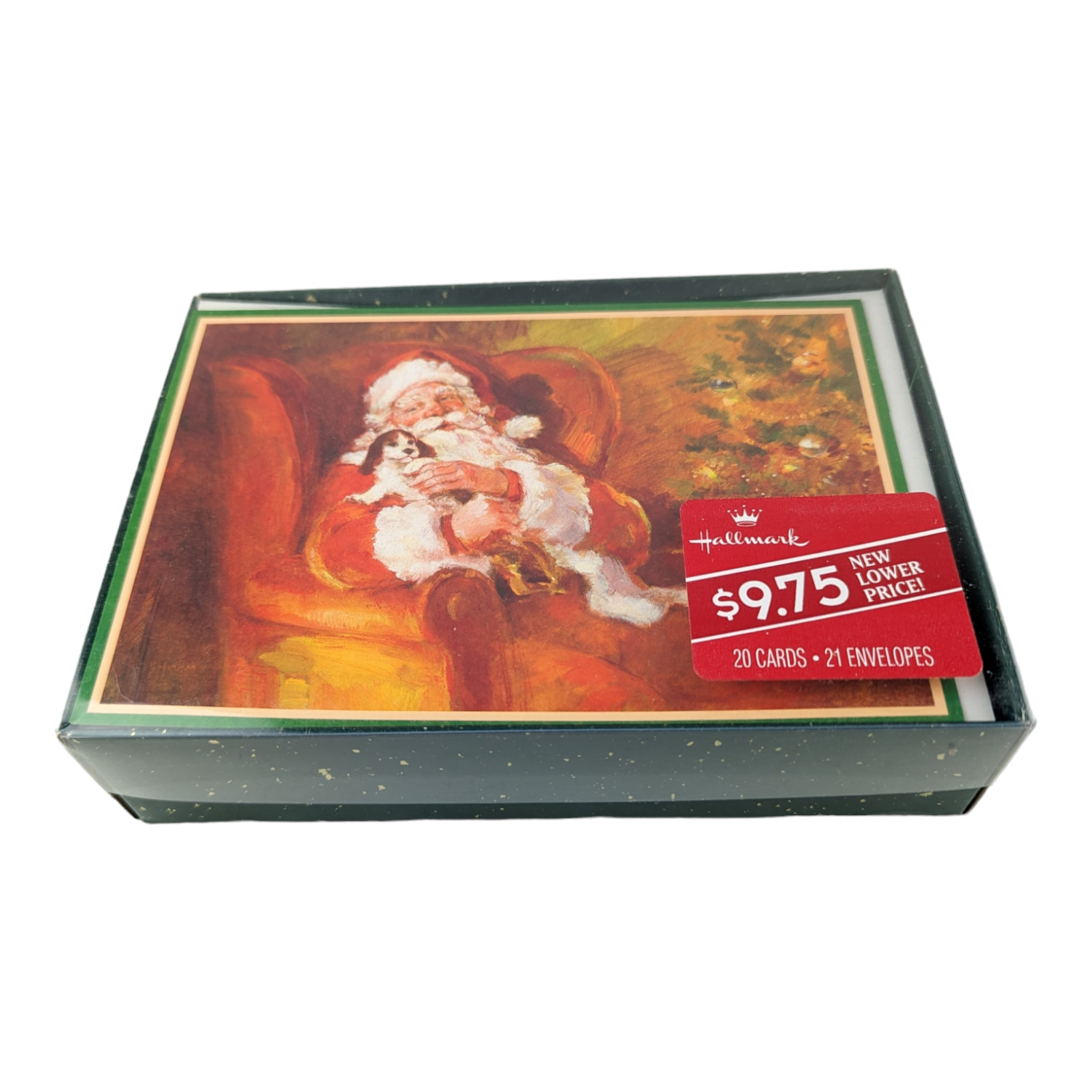 Hallmark Santa Claus and Puppy Christmas Cards Boxed Set of 20