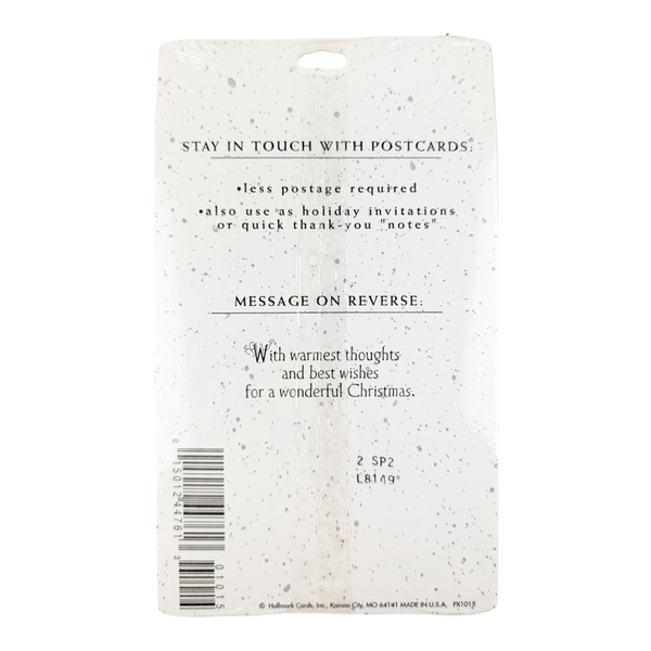 Hallmark Christmas Holiday Postcards Patriotic Santa in Sleigh 10 Cards