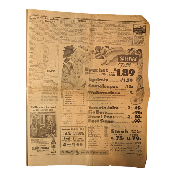 Vintage Marshall County Kansas Marysville Newspaper July 18, 1957