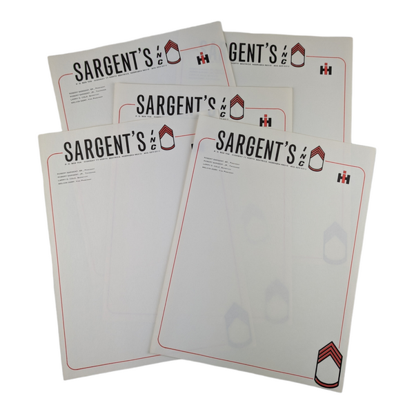 Vintage International Harvester Farm Implement Dealership Letterhead Paper 5 Sheets