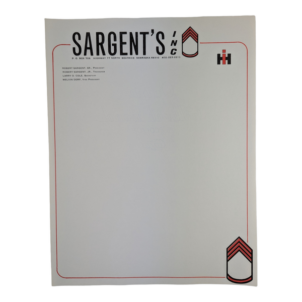 Vintage International Harvester Farm Implement Dealership Letterhead Paper 5 Sheets