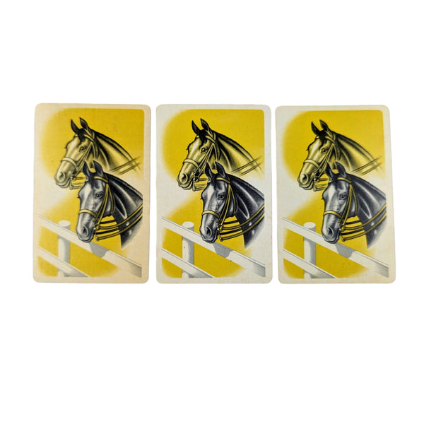 Vintage Horses Single Swap Playing Cards Lot of 3
