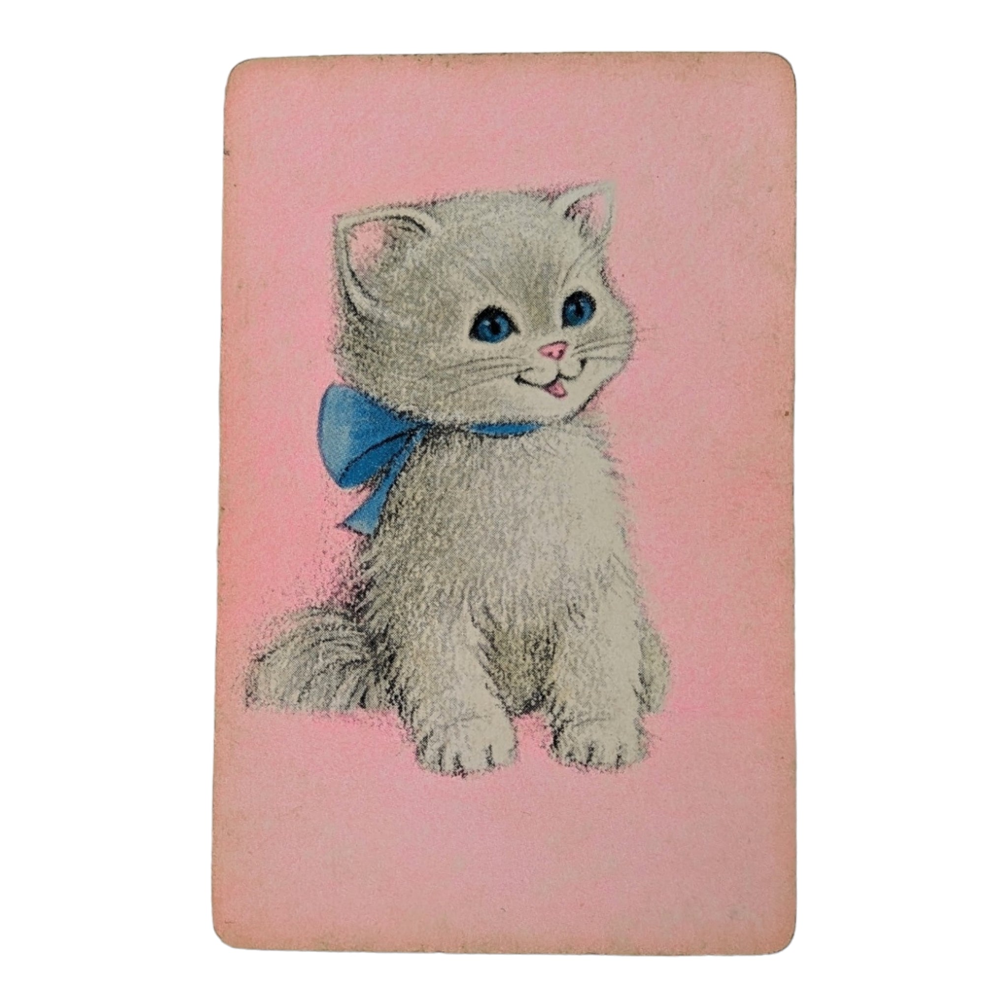 Vintage White Kitten Cat Single Swap Playing Cards Lot of 3