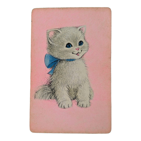 Vintage White Kitten Cat Single Swap Playing Cards Lot of 3