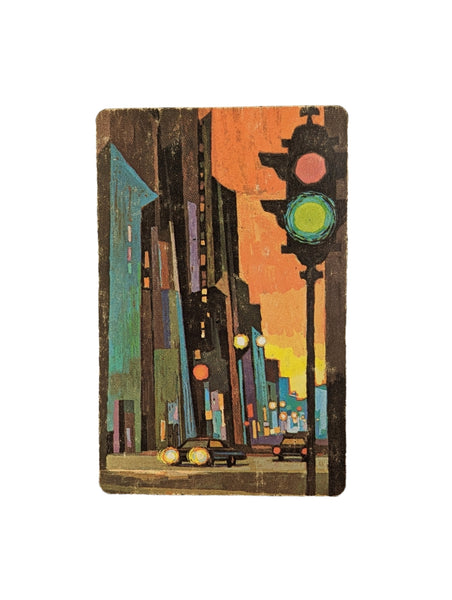 Vintage City Scape Street Lights Single Swap Playing Cards Lot of 3