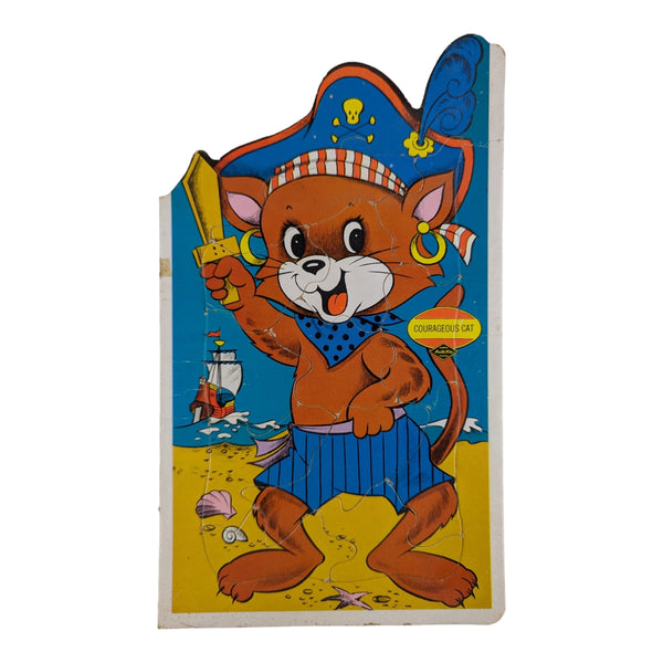 Vintage Frame Tray Childrens Puzzles Lot of 4 Anthropomorphic Animals