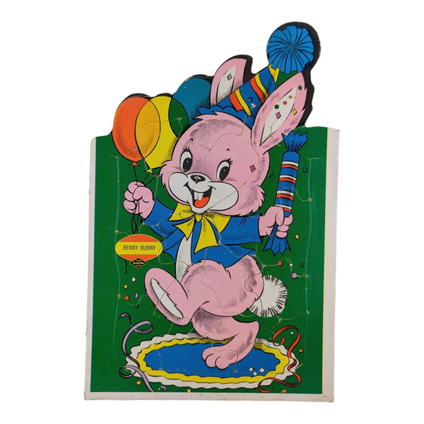 Vintage Frame Tray Childrens Puzzles Lot of 4 Anthropomorphic Animals