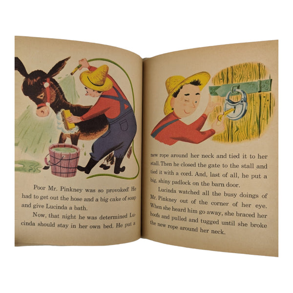 Lucinda the Little Donkey Vintage 1952 Hardcover Tip Top Elf Book 8584