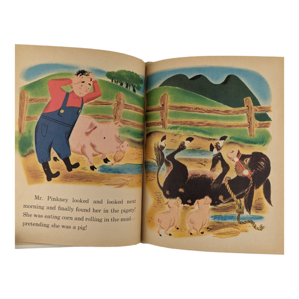 Lucinda the Little Donkey Vintage 1952 Hardcover Tip Top Elf Book 8584