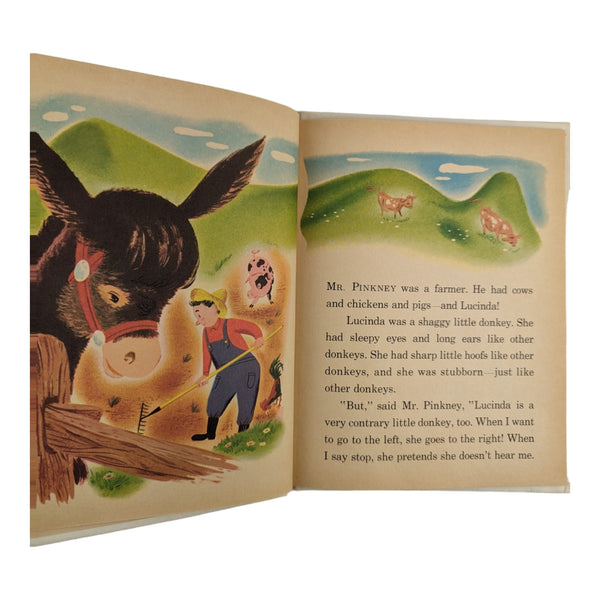 Lucinda the Little Donkey Vintage 1952 Hardcover Tip Top Elf Book 8584