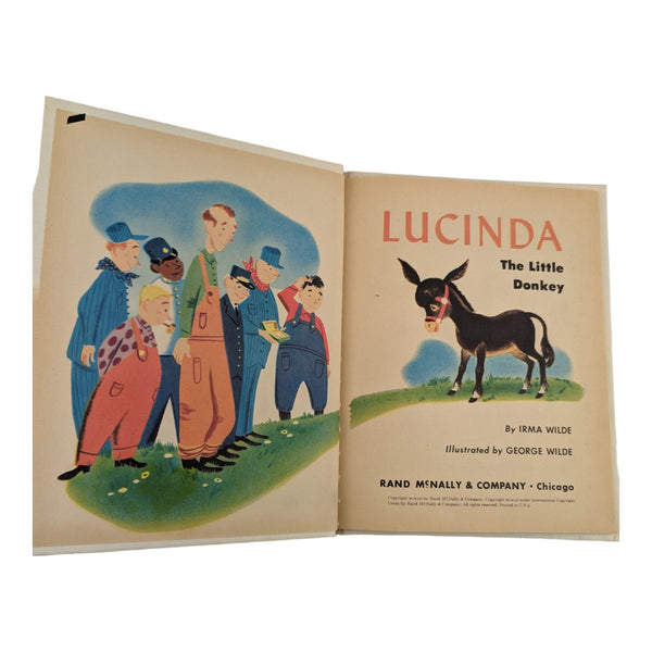 Lucinda the Little Donkey Vintage 1952 Hardcover Tip Top Elf Book 8584
