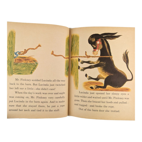 Lucinda the Little Donkey Vintage 1952 Hardcover Tip Top Elf Book 8584