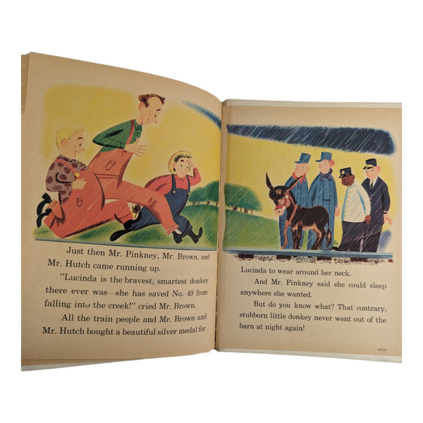Lucinda the Little Donkey Vintage 1952 Hardcover Tip Top Elf Book 8584