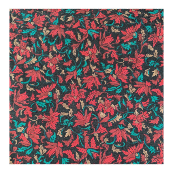 Windsor Collection by Hoffman California Red on Black Floral 45 x 1 Yard