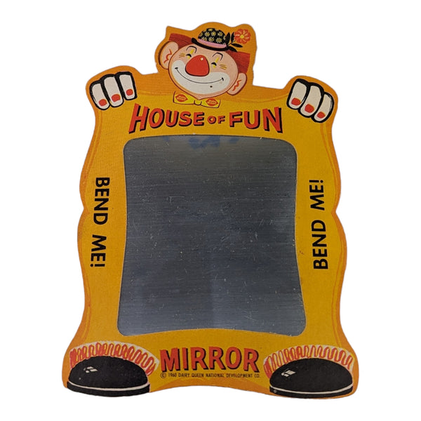 Vintage Dairy Queen House of Fun Bendable Clown Mirror Toy