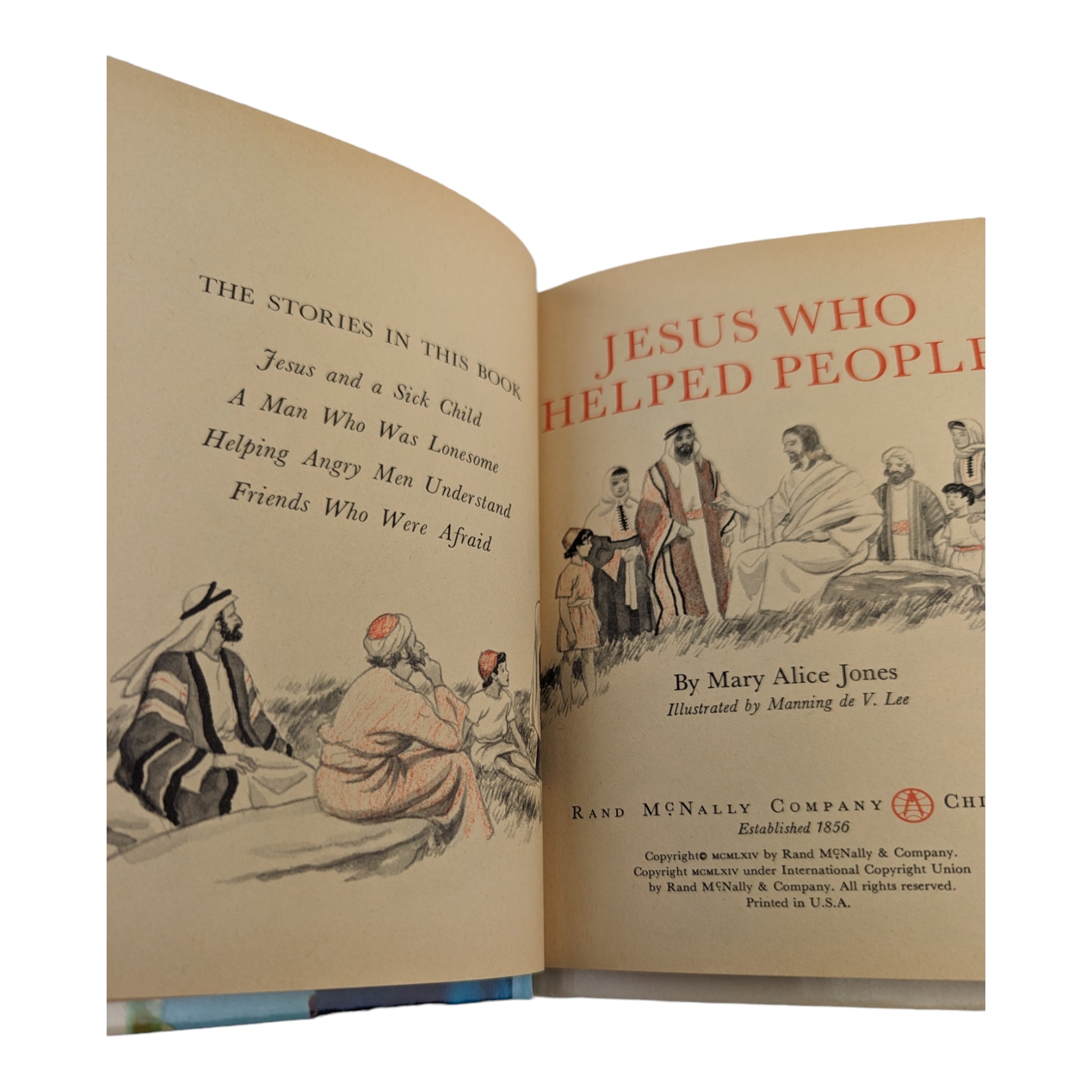 Jesus Who Helped People Mary Alice Jones 1964 Rand McNally Book 8113