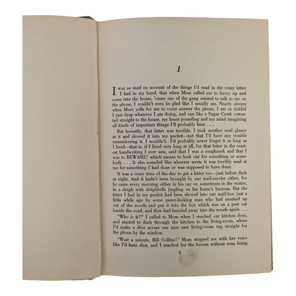 A New Sugar Creek Mystery Vintage 1946 Hardcover Book Paul Hutchens