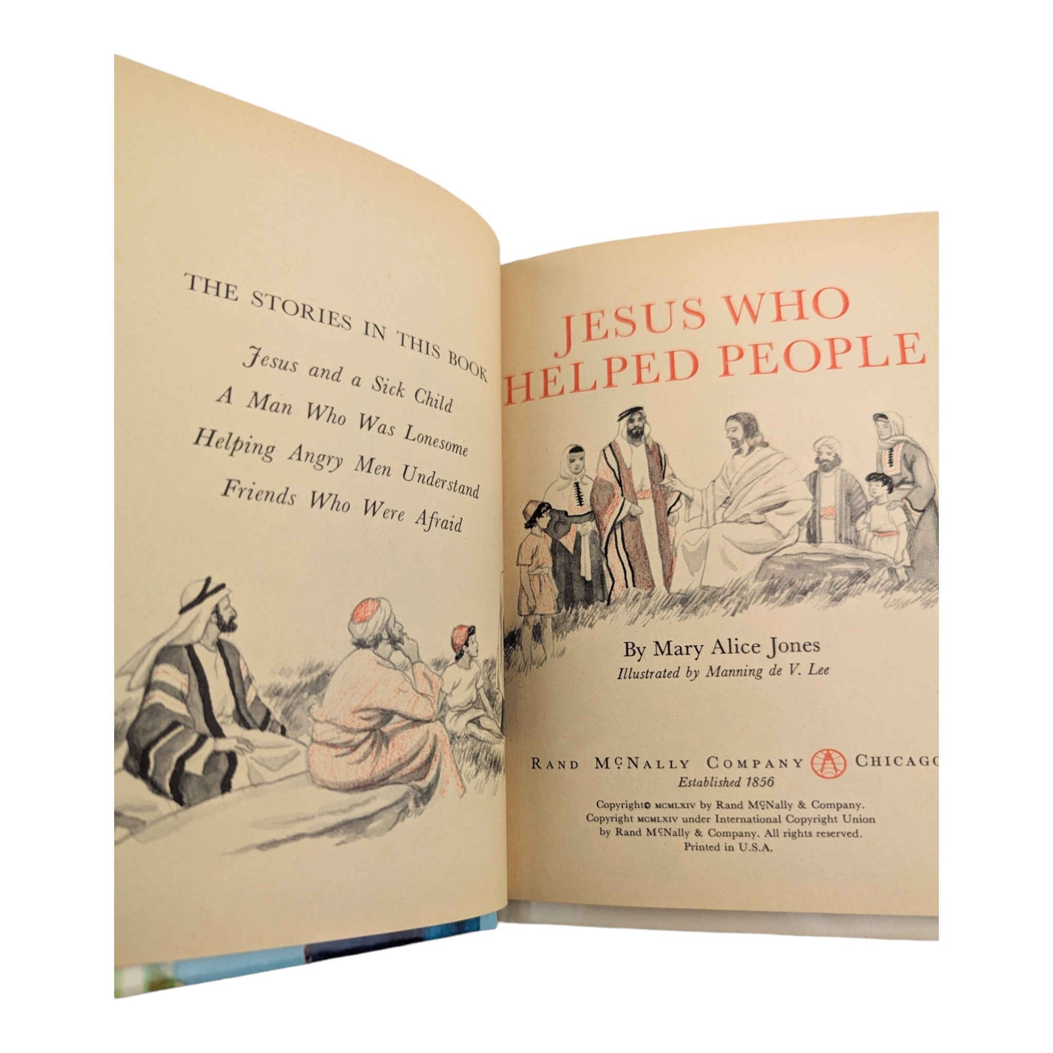 Jesus Who Helped People Mary Alice Jones 1964 Rand McNally Book 8113