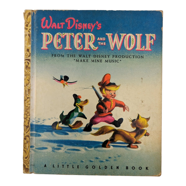 Vintage 1947 Peter and the Wolf Little Golden Book F Edition Hardcover