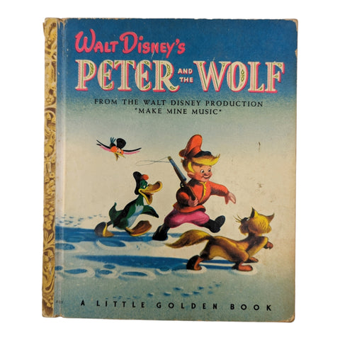 Vintage 1947 Peter and the Wolf Little Golden Book F Edition Hardcover