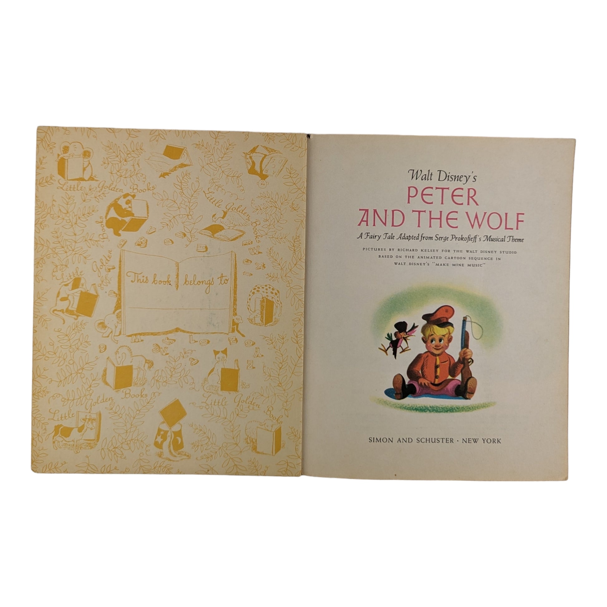 Vintage 1947 Peter and the Wolf Little Golden Book F Edition Hardcover - Avid Vintage