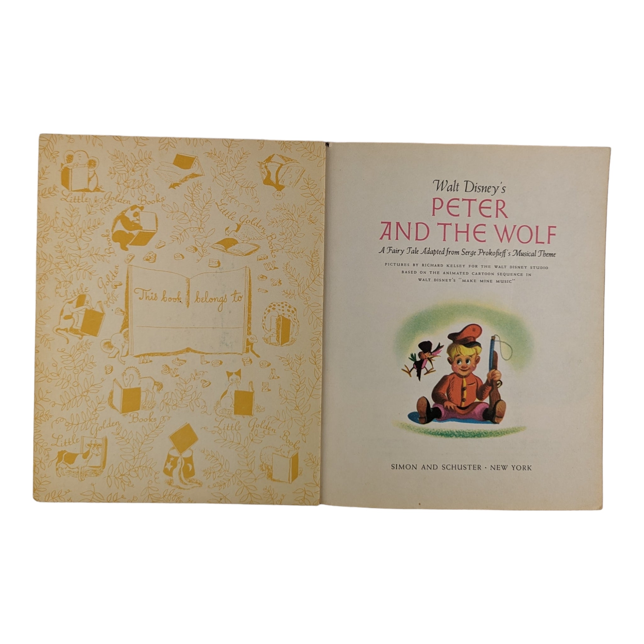 Vintage 1947 Peter and the Wolf Little Golden Book F Edition Hardcover - Avid Vintage