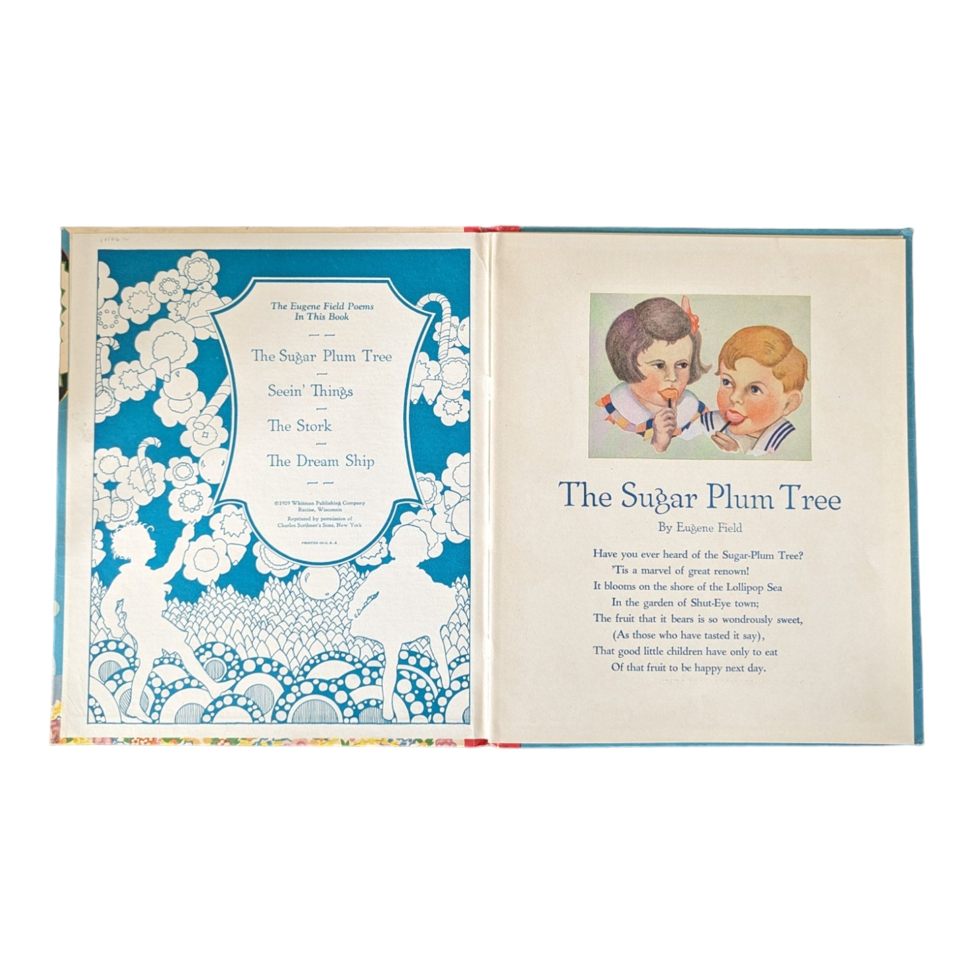 The Sugar Plum Tree Vintage 1929 Hardcover Children's Book Eugene Field - Avid Vintage