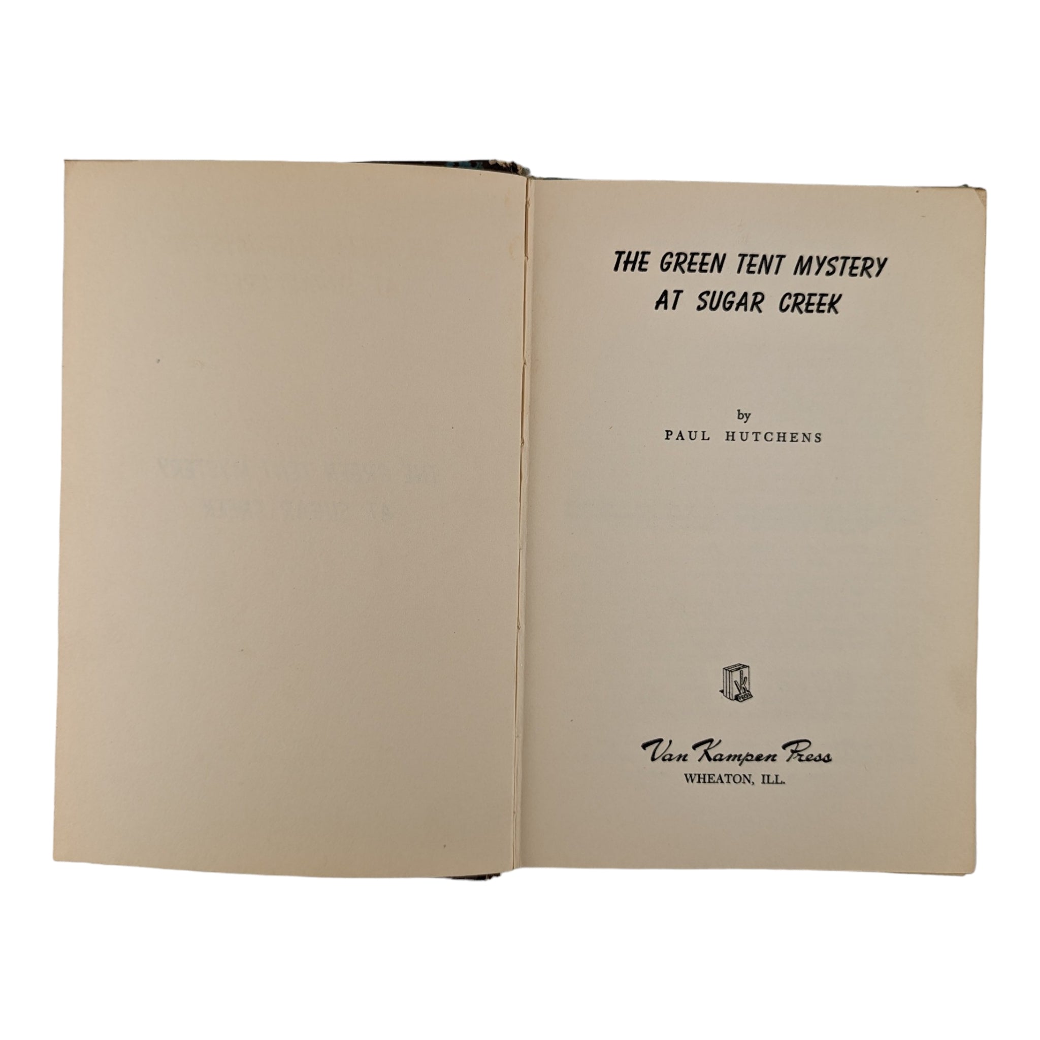 The Green Tent Mystery at Sugar Creek Vintage 1950 Hardcover Book Paul Hutchens