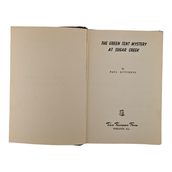 The Green Tent Mystery at Sugar Creek Vintage 1950 Hardcover Book Paul Hutchens