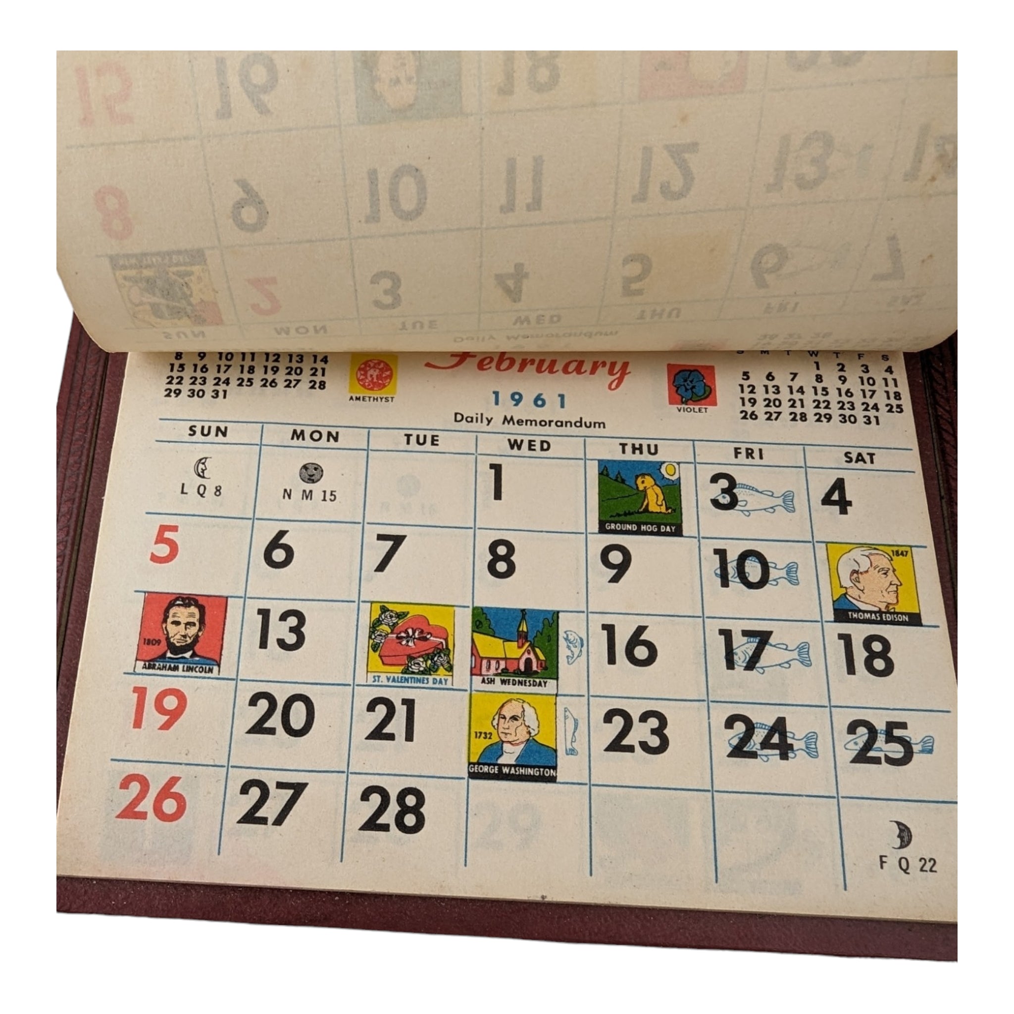 Vintage 1961 Advertising Calendar Motor Machine Supply Omaha Nebraska