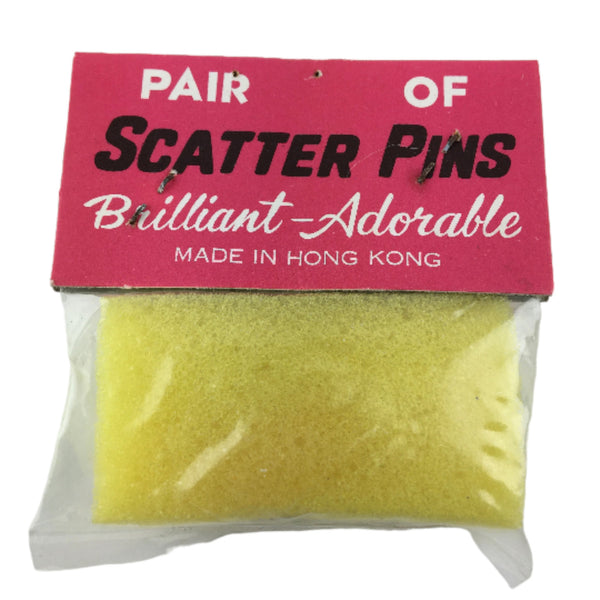 Vintage Snowman Scatter Pins Pair NOS Christmas Jewelry