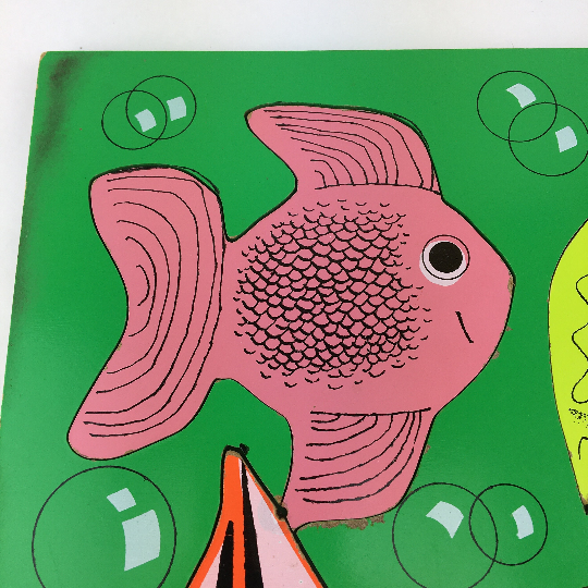 Vintage Childrens Puzzle PlaySkool Bubble Bath Time Inlaid Tray