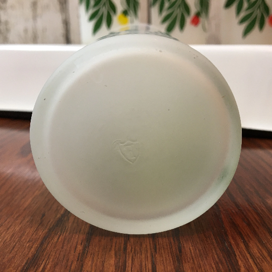 Vintage Floral Frosted Tumblers Set of 4 Federal Glassware Drinking Glasses