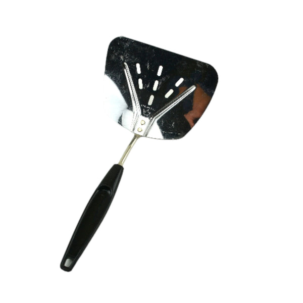 Vintage Foley Wide Slotted Spatula Stainless Steel with Black Handle