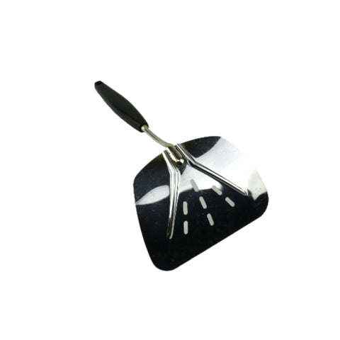 Vintage Foley Wide Slotted Spatula Stainless Steel with Black Handle