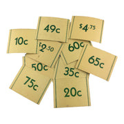 Vintage General Store Price Tags Lot of 10 Labels Numbers