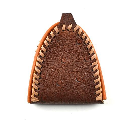 Vintage Leather Horseshoe Coin Purse Hand Stitched Folding Moccasin Wallet - Avid Vintage