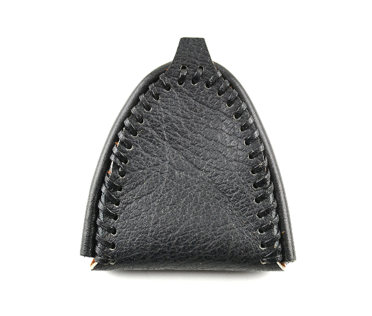 Vintage Leather Horseshoe Coin Purse Hand Stitched Folding Moccasin Wallet