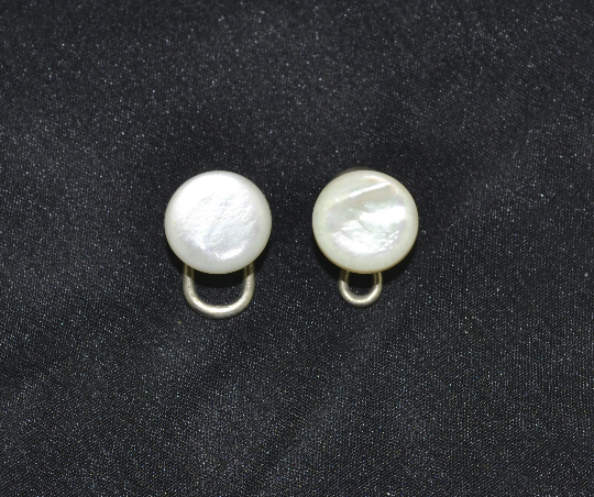 Boutons De Manchette Vintage Argentés Avec Fausses Perles - Occasion élégante Pour Homme