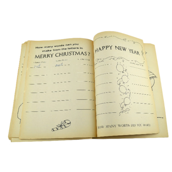 Vintage Whitman Childrens Christmas Activity Books 1960s Lot of 2