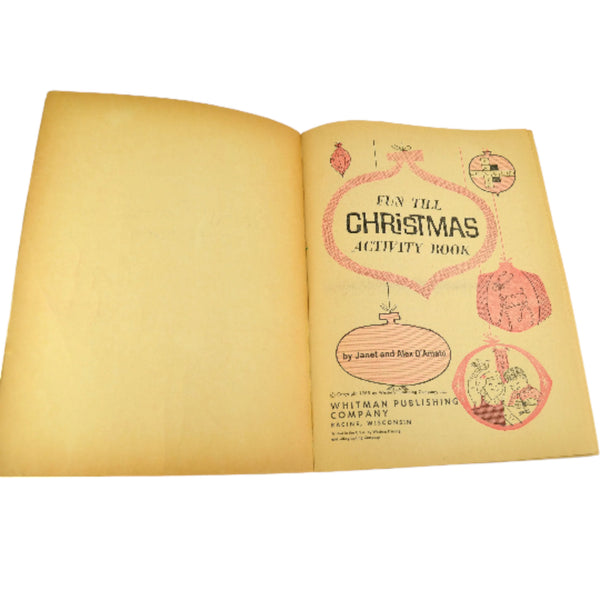 Vintage Whitman Childrens Christmas Activity Books 1960s Lot of 2