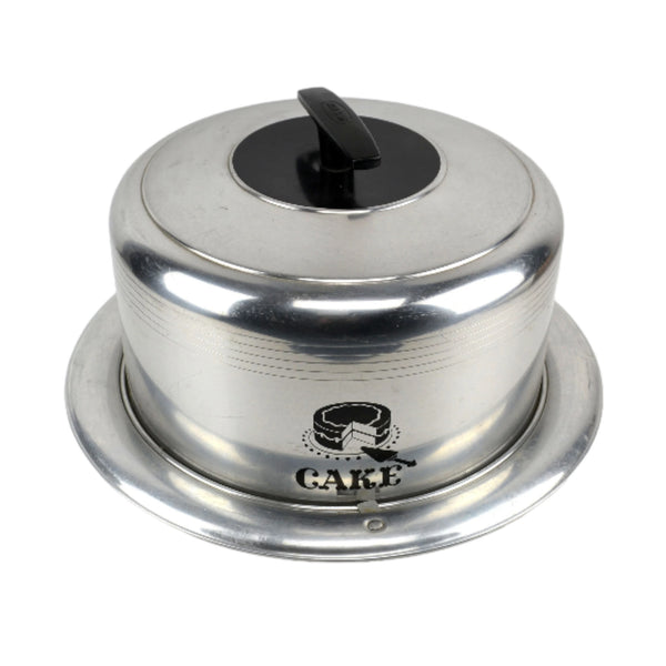 Vintage West Bend Locking Aluminum Round Cake Keeper Carrier with Lid