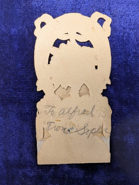 Vintage 1930s Pop Up Valentine Card Boy Pushing Flower Cart