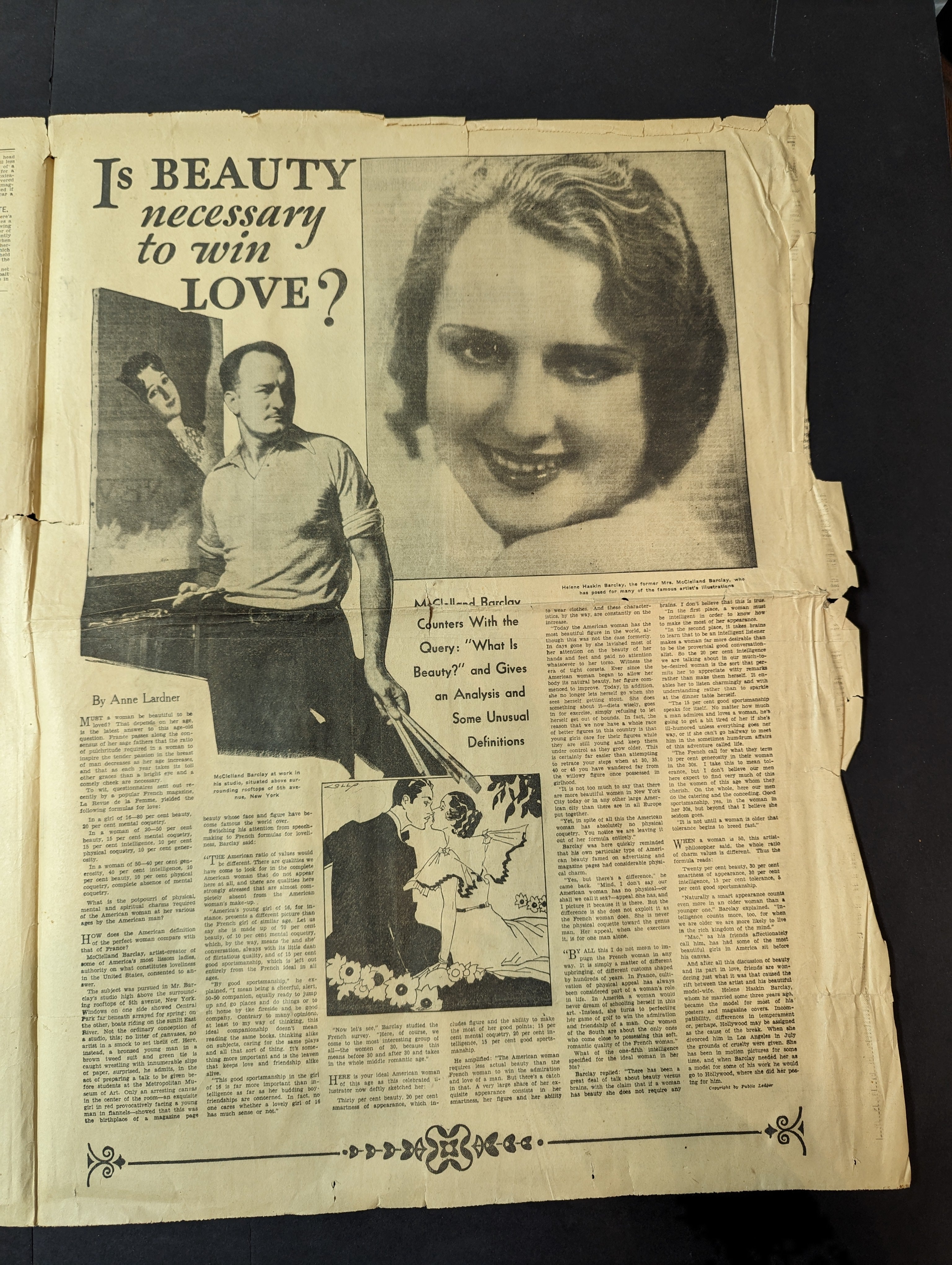 August 15, 1933 Vintage Newspaper Nebraska State Journal - Avid Vintage