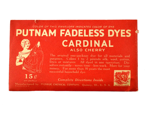 Vintage Putnam Fadeless Fabric Dyes and Tints Packet Choice