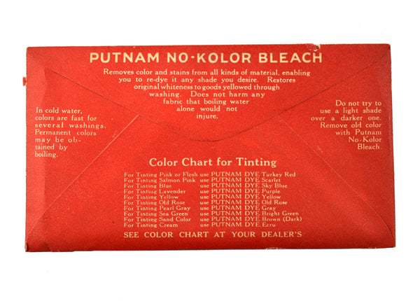 Vintage Putnam Fadeless Fabric Dyes and Tints Packet Choice