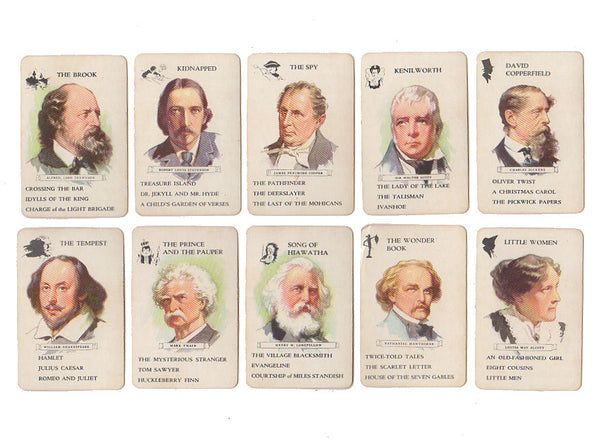 10 Vintage Authors Cards Lot for Altered Art, Scrapbooking, and Journaling - Avid Vintage